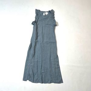 Jag Blue Ruffle Sleeve Maxi Dress